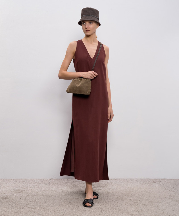 sandro dress burgundy CORNWALL