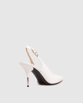 Versace Nyx white leather slingbacks 10244361A17282