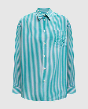 Sporty & Rich Amalfi green striped shirt SI006712243GR62
