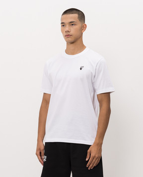 Off-White White T-shirt with Off logo embroidery 44MAA16MF26J006