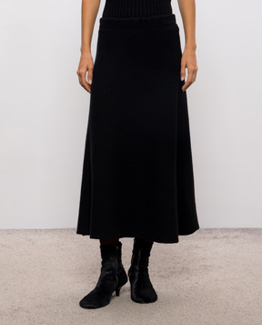 Solotre Black wool skirt M3AC0064