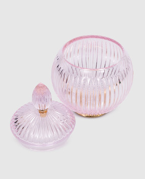 Treesseci Pink crystal organizer for cotton pads and sticks Elegance EL48AROGD