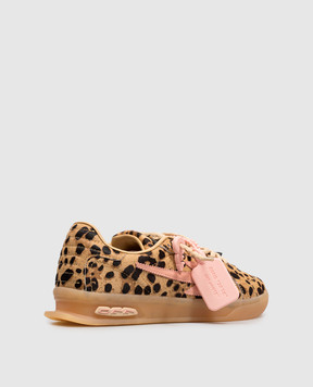 Off-White End Of Play beige leather sneakers with print OF05772267