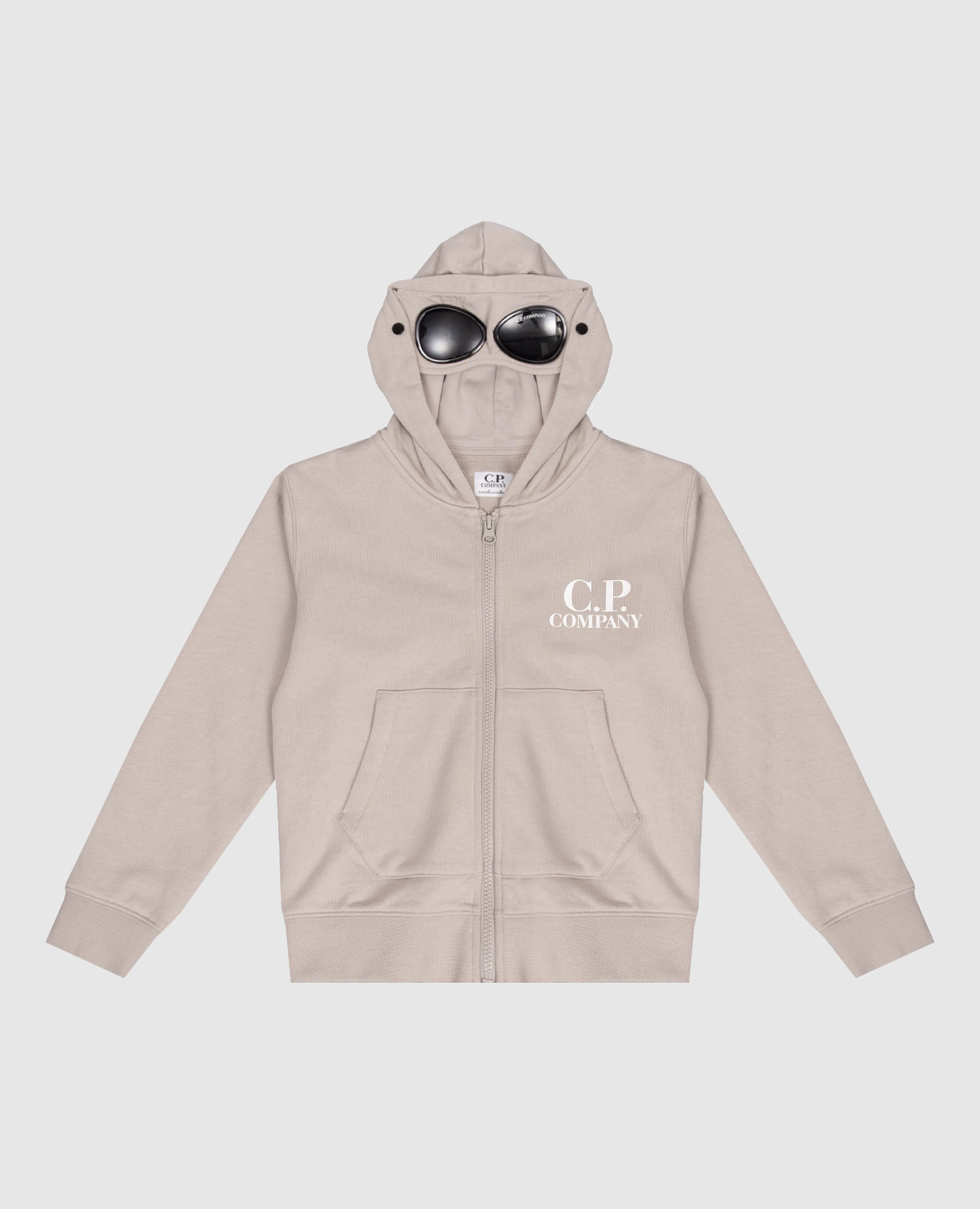 Children's gray sports jacket with logo print