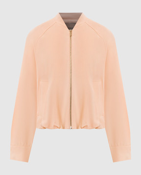 Twinset Orange bomber jacket with logo 261TP2222
