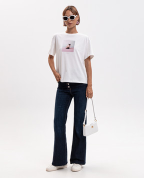 Twinset White T-shirt with print 262TF2090