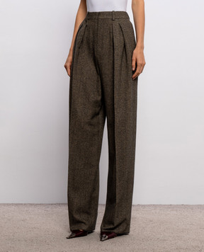 Saint Laurent Patterned wool pants A00463Y3L22