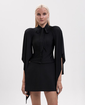Vetements Black blouse with accent shoulders WH27BL134B