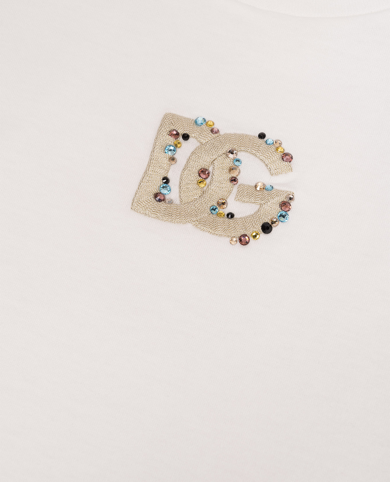 

Children's white T-shirt with embroidered monogram Dolce&Gabbana