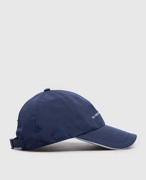 Brunello Cucinelli Blue cap with embroidered emblem MM4799859
