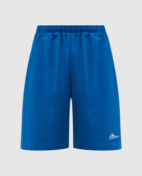 Vetements Blue shorts with Alaska print ME76SS257A