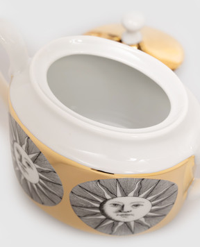Fornasetti Sole golden porcelain sugar bowl P21Z288