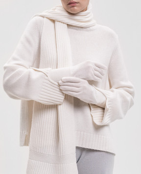 Allude Ivory cashmere gloves 26592000