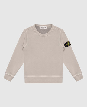 Stone Island Children's gray sweatshirt with logo patch L2S166100009S042568