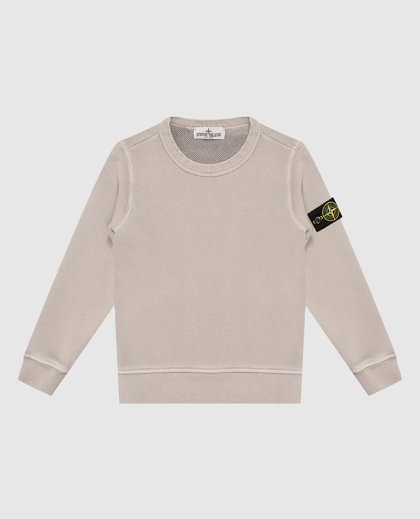Children's gray sweatshirt with logo patch
