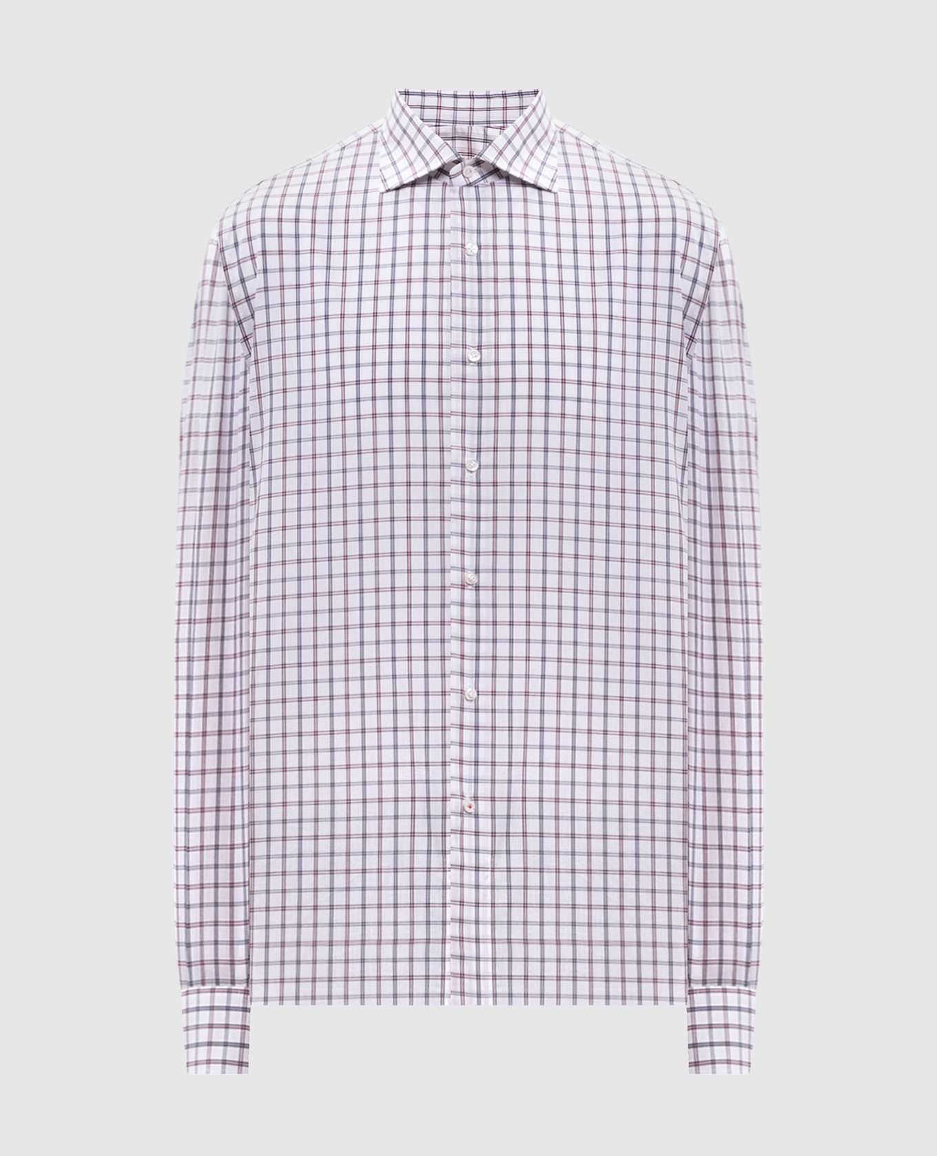 White checkered shirt ISAIA