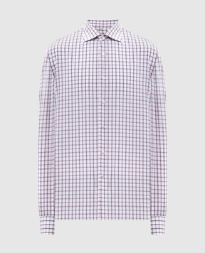 ISAIA White checkered shirt IM10TCC1136
