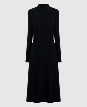 Balmain Black ribbed wool dress HF1RL245KK06