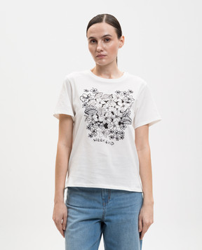 Max Mara Weekend BORA white T-shirt with floral print WKDBORA