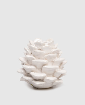 BloomingvilleMINI Beige Ceramic Pinecone Candlestick 82072379