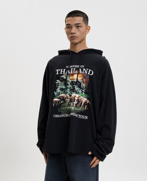 Vetements Black hoodie Northern Thailand ME76HD240B