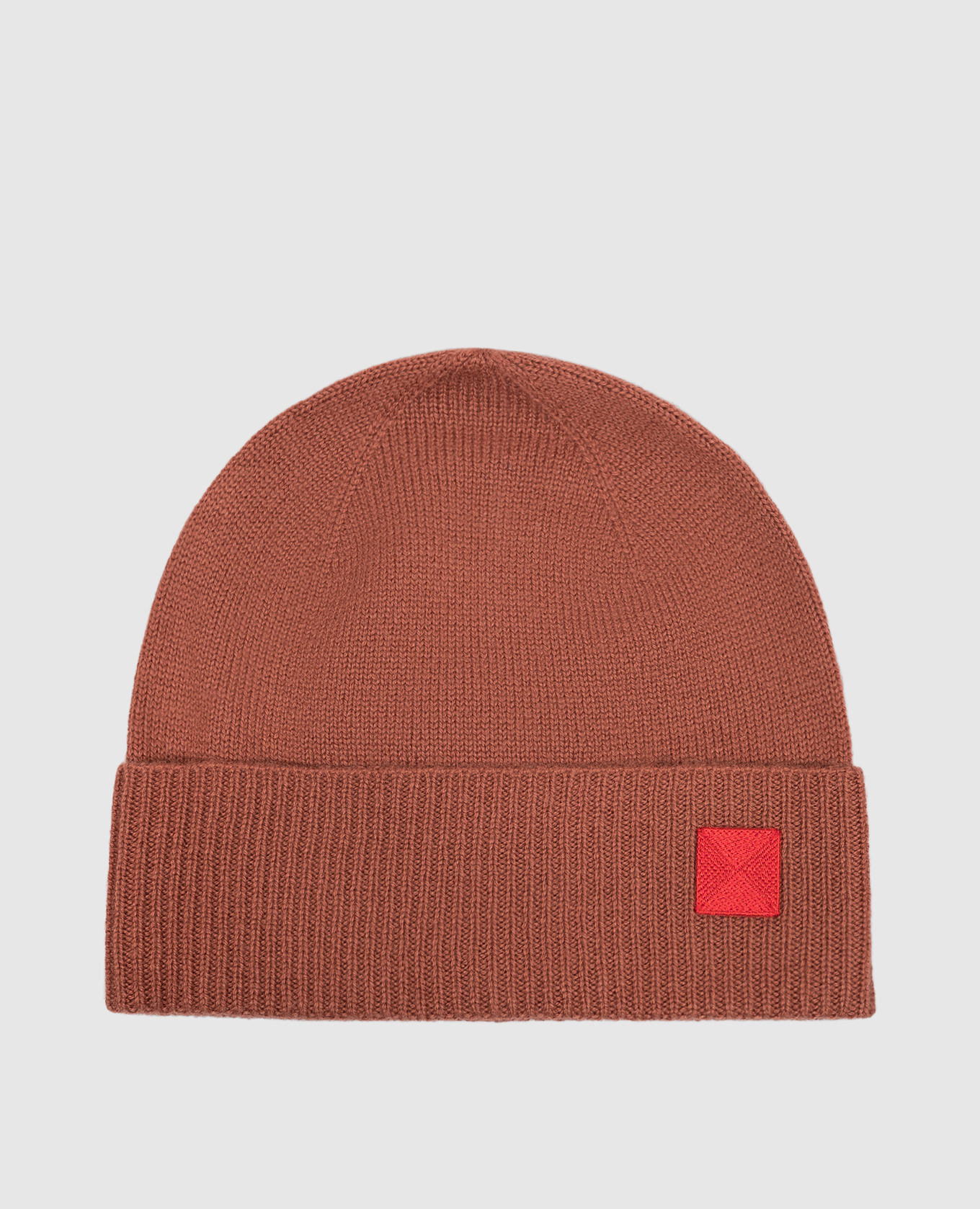 Brown wool and cashmere hat