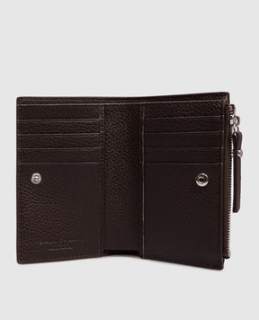 Gianni Chiarini Brown leather wallet with logo print PF6003GRN