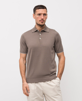 Brunello Cucinelli Brown polo M29800125