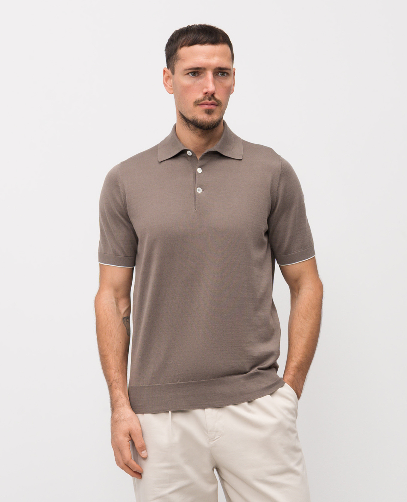 Brown polo Brunello Cucinelli 3
