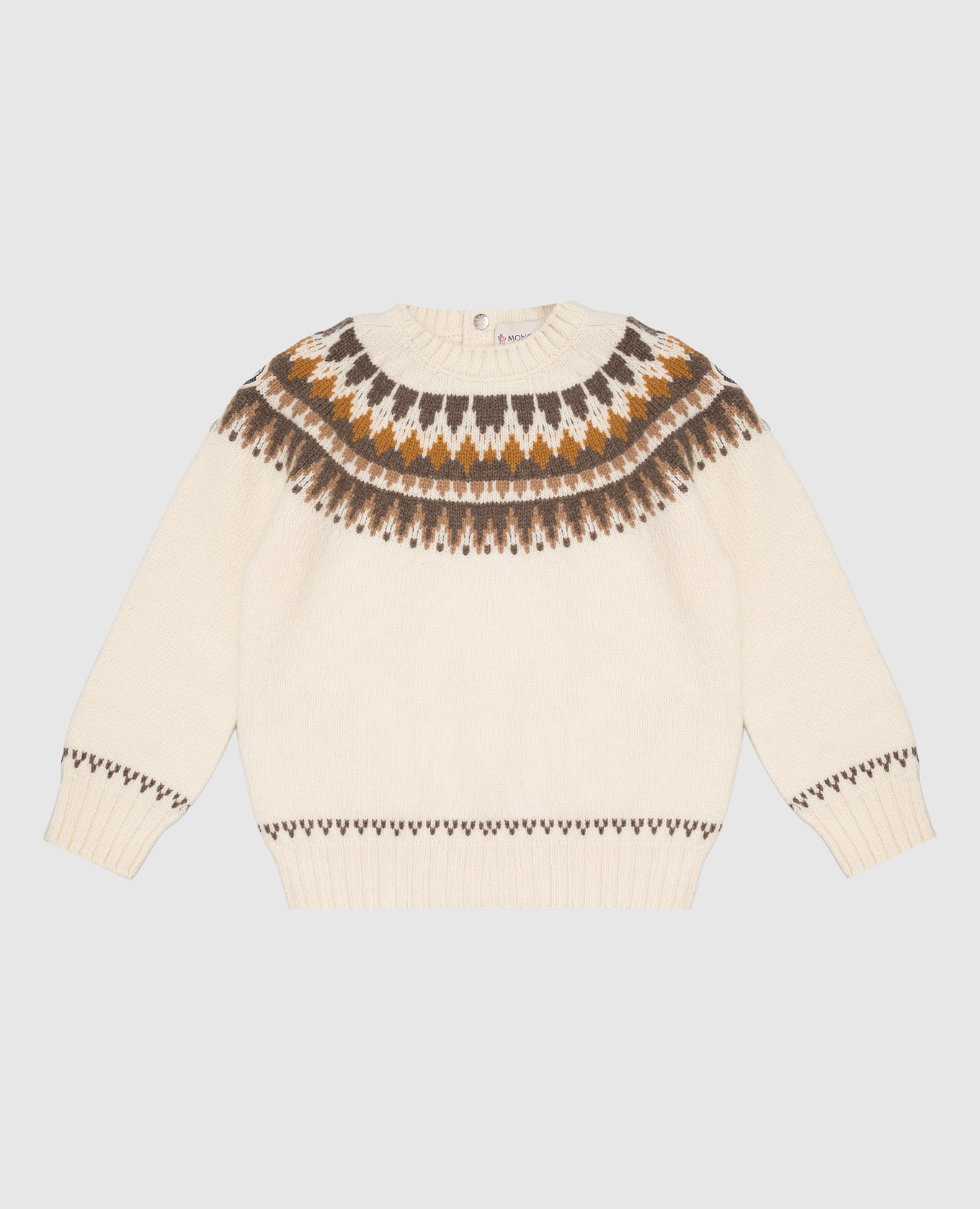 Ivory wool and cashmere children's sweater Moncler ENFANT