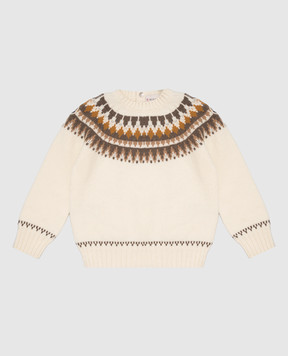 Moncler ENFANT Ivory wool and cashmere children's sweater L29519C00003M4281