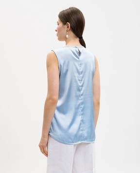 Peserico Blue silk top A08893D02372