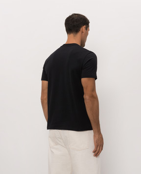 Ami Paris Black T-shirt with embroidery HTS346724