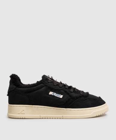Black suede MEDALIST sneakers with fur