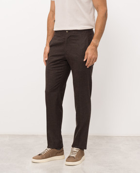 Kiton Brown wool pants UPN01K0141I