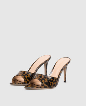 Gianvito Rossi Animal print leather mules G1513085RIC