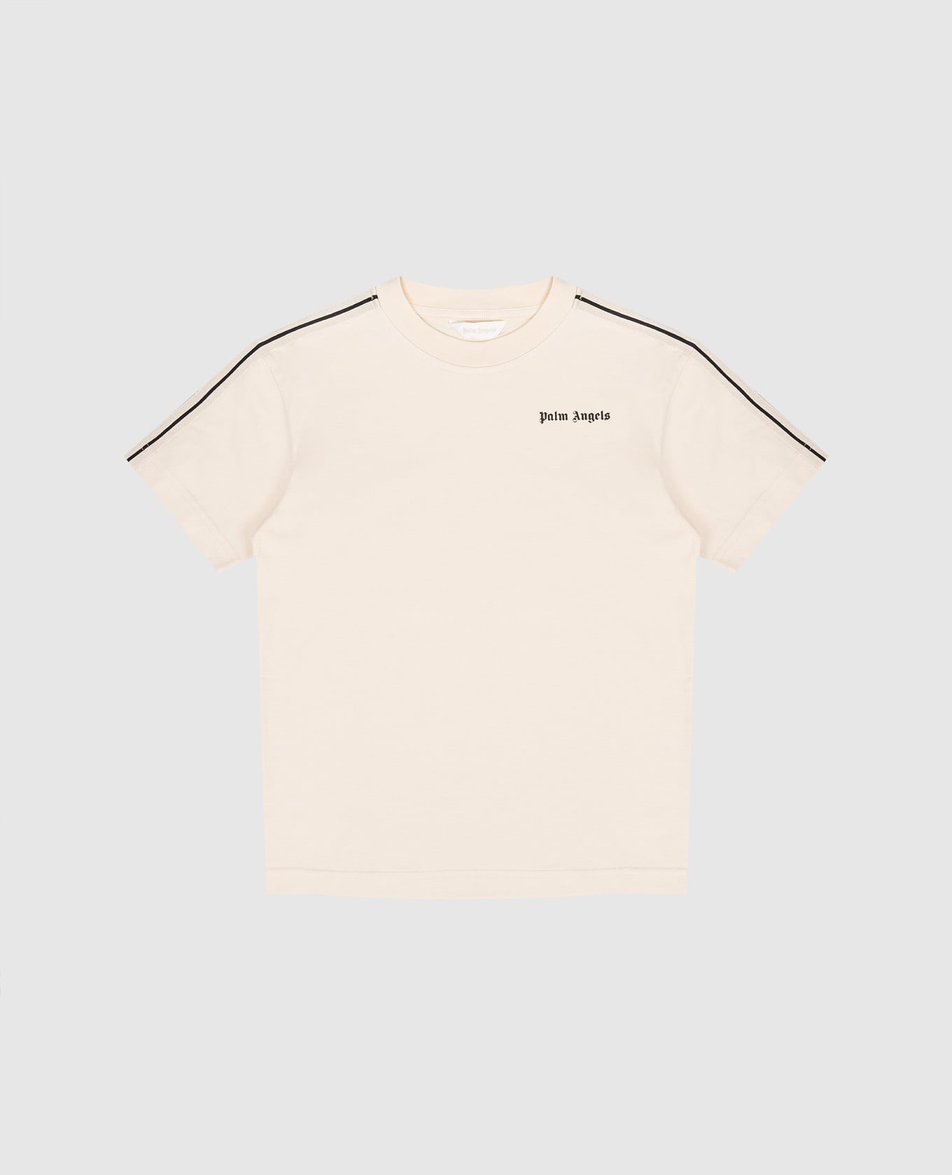 Children's beige t-shirt with ribbon