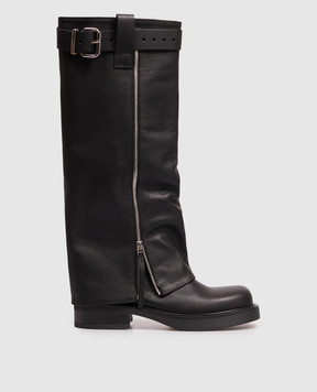 Max & Co Black leather boots MCAGIUNCHI