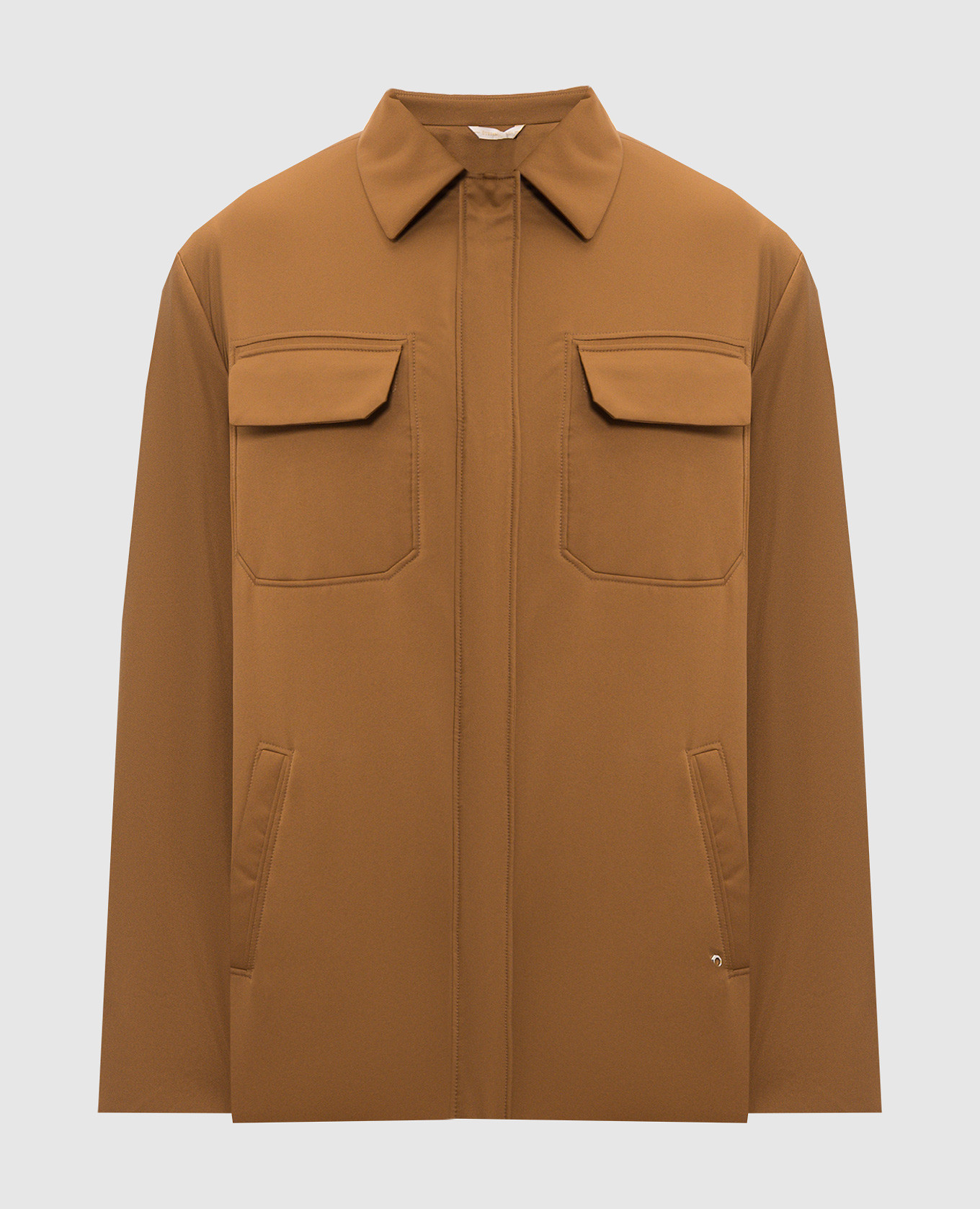 Brown straight-cut jacket