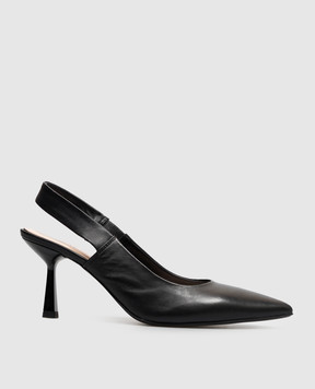 AGL Black leather slingbacks Alla ALLASLINGB