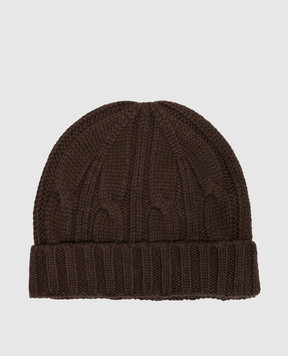 Allude Brown cashmere hat 26511223