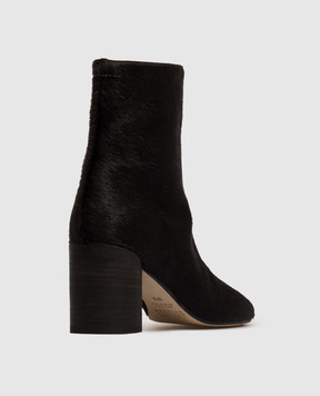 Maison Margiela MM6 Black leather anatomical ankle boots S66WU0145P7868