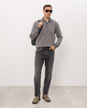 Peserico Grey jeans with logo patch R54717L71Q04280