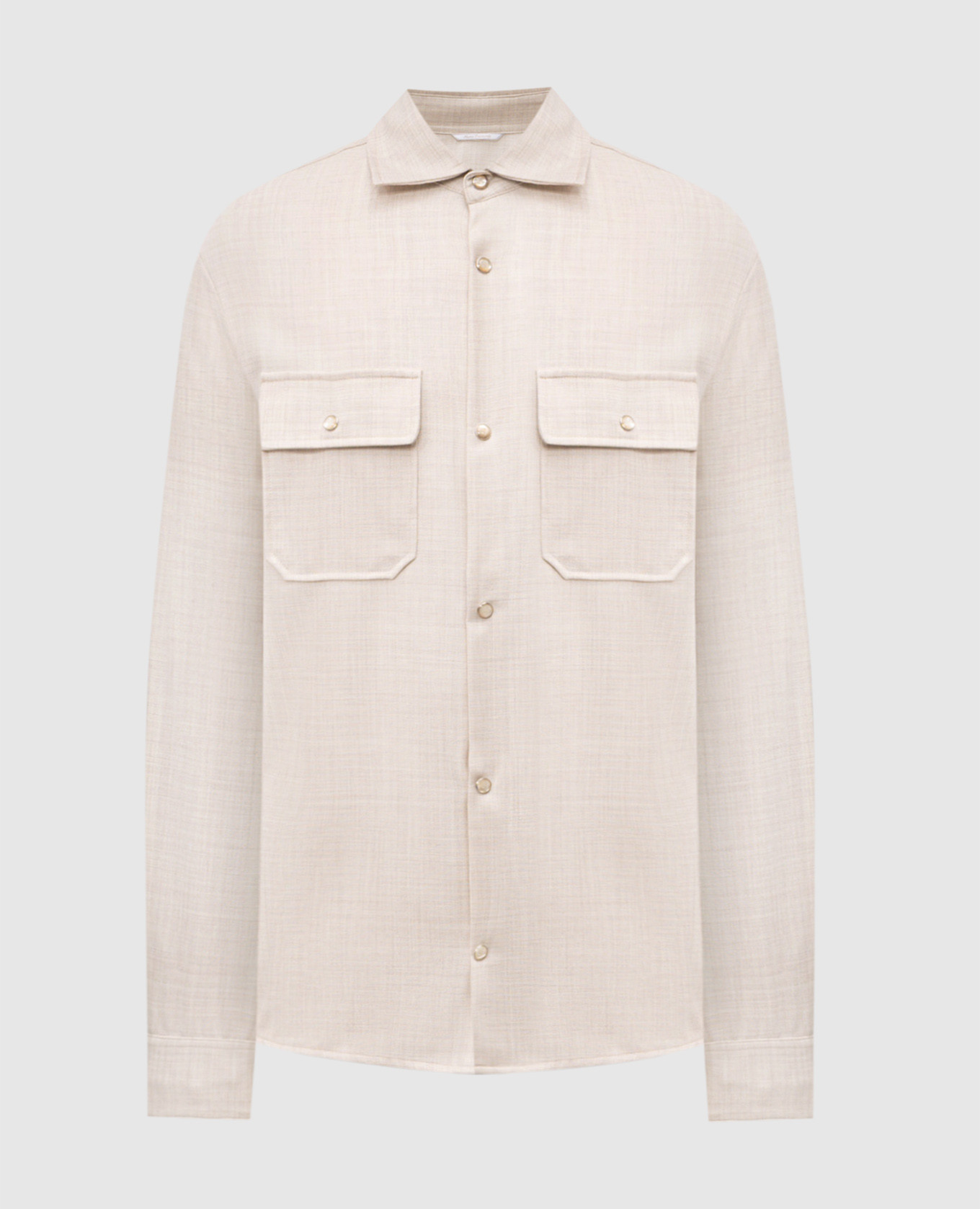 

Beige wool shirt Marco Pescarolo