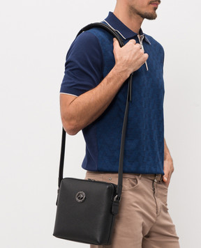 Stefano Ricci Black leather bag with emblem ND155GTUVD