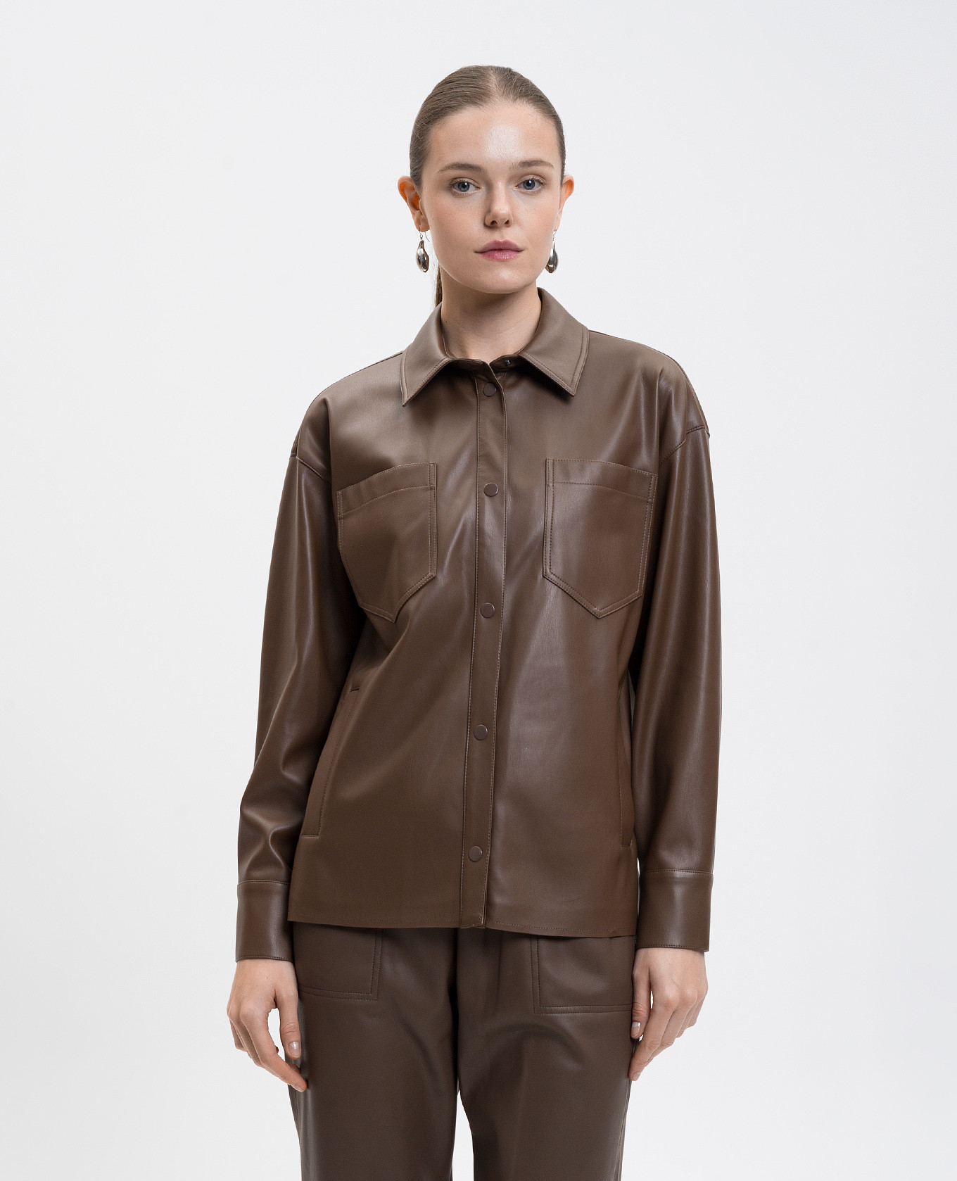 

Brown FURIO shirt-style jacket Max & Co