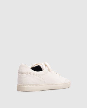 Brett Johnson White suede sneakers with emblem SS26SH4OPEIVO