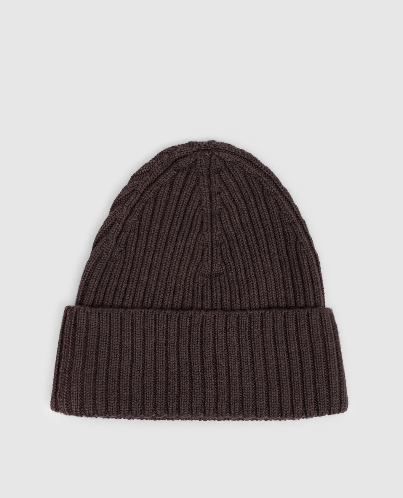 Brown merino wool hat