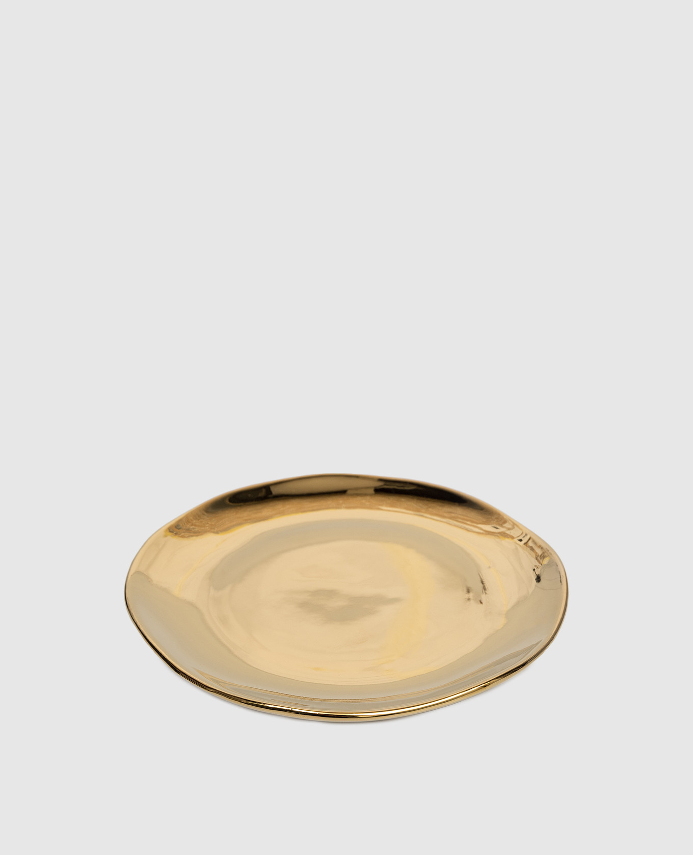 

Golden porcelain bread plate Bitossi Home