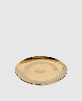 Bitossi Home Golden porcelain bread plate FTB00802